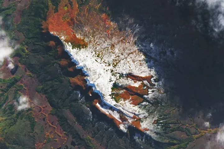 Landsat 9 fångar höstfärger i Patagoniens skogar