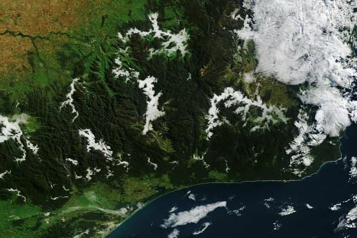 NASA satellite captures fog in Victorian Alps