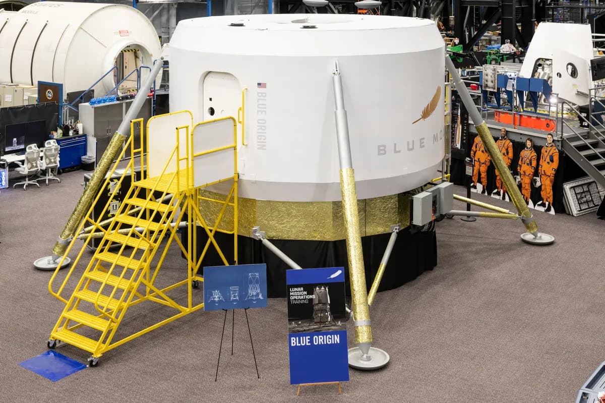 NASA unveils lunar lander mock-up for Artemis training