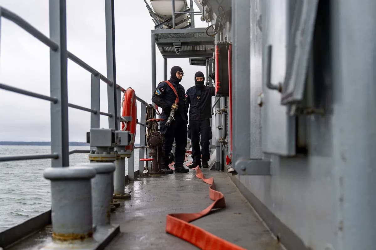 Container Ship Hit by Projectile in Strait of Hormuz