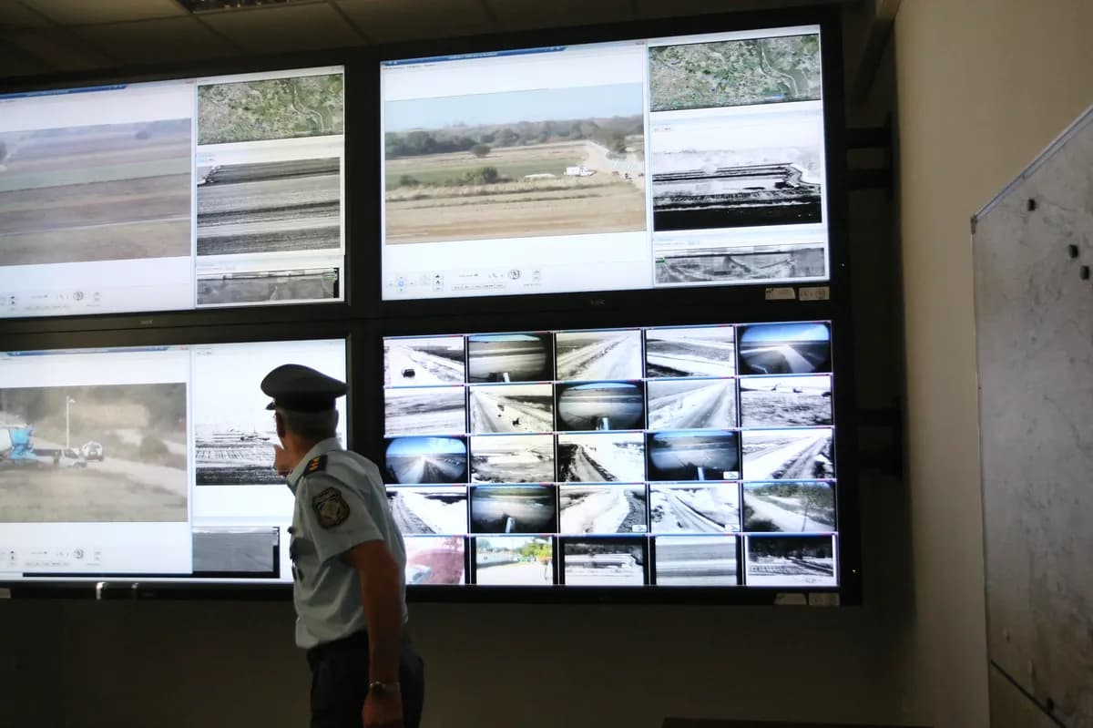 Övervakningskamera fångar oidentifierad individ